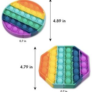 6 PACK Push Pop Bubble Fidget juguete, alivio del estrés y anti ansiedad